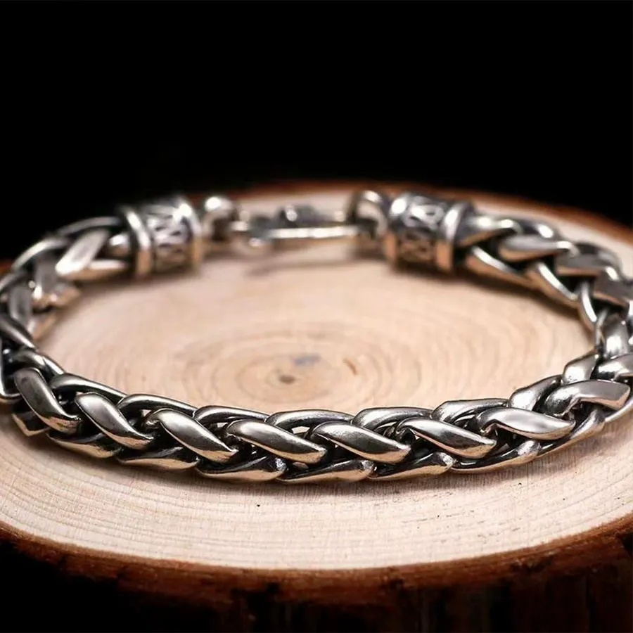 Vintage men's bracelet, personalized hand-woven bracelet, no fading