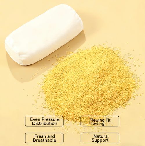 Millet shaping pillow for babies 0-6 months and over 1 year old, pure cotton pillow to correct head shape and prevent flat head.
