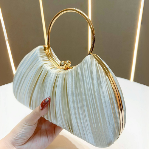 Pleated evening bag, party dress evening bag, lady bag