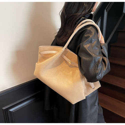 Suede bag women's 2025 new autumn and winter shoulder bag fashionable large capacity handbag
