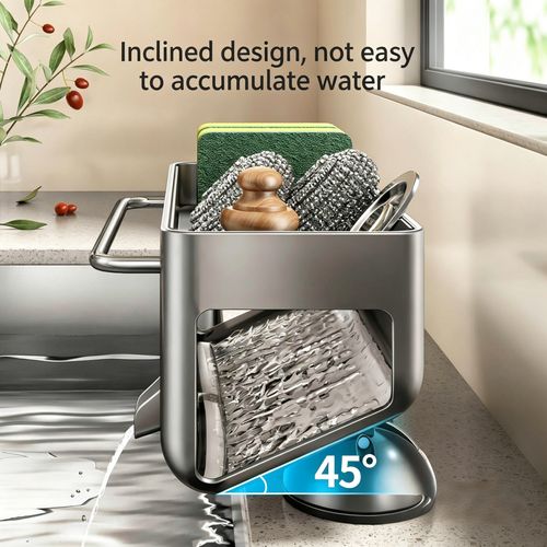 Kitchen Sink Tray Drain Rack Cleaning Supplies Storage Rack