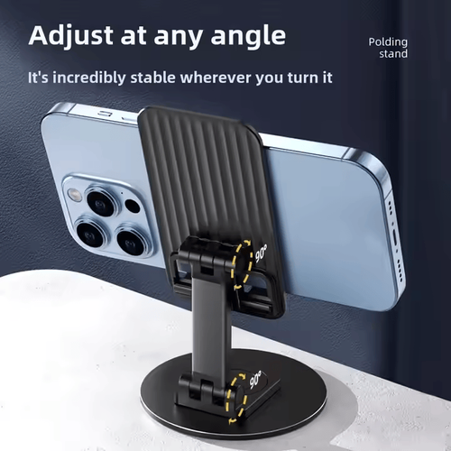 Hot selling portable new model 360° Alloy Rotating Phone Stand Phone Holder Adjustable Height Universal Mobile Phone foldable