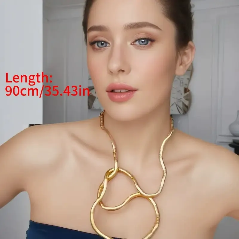 Various styles of high-end necklaces and bracelets, European and American exaggerated snake-shaped adjustable necklaces