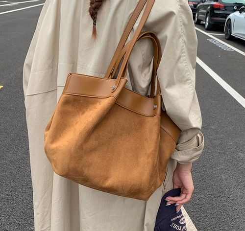 Large capacity casual pleated tote bag women 2025 casual stylish commuting shoulder handbag