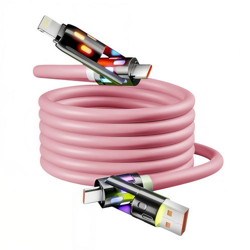 240W Super Fast LED Display USB Charger 4-in-1 Multi-Device With Rotating Elbow Type-C Mobile Phone and Printer Charger Cable