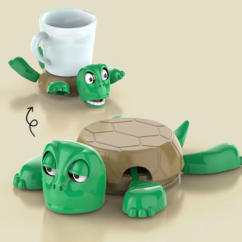 Hot-Selling King Eight Turtle Coaster Funny Plastic Squeeze Toy with Pressing Staring Eyes