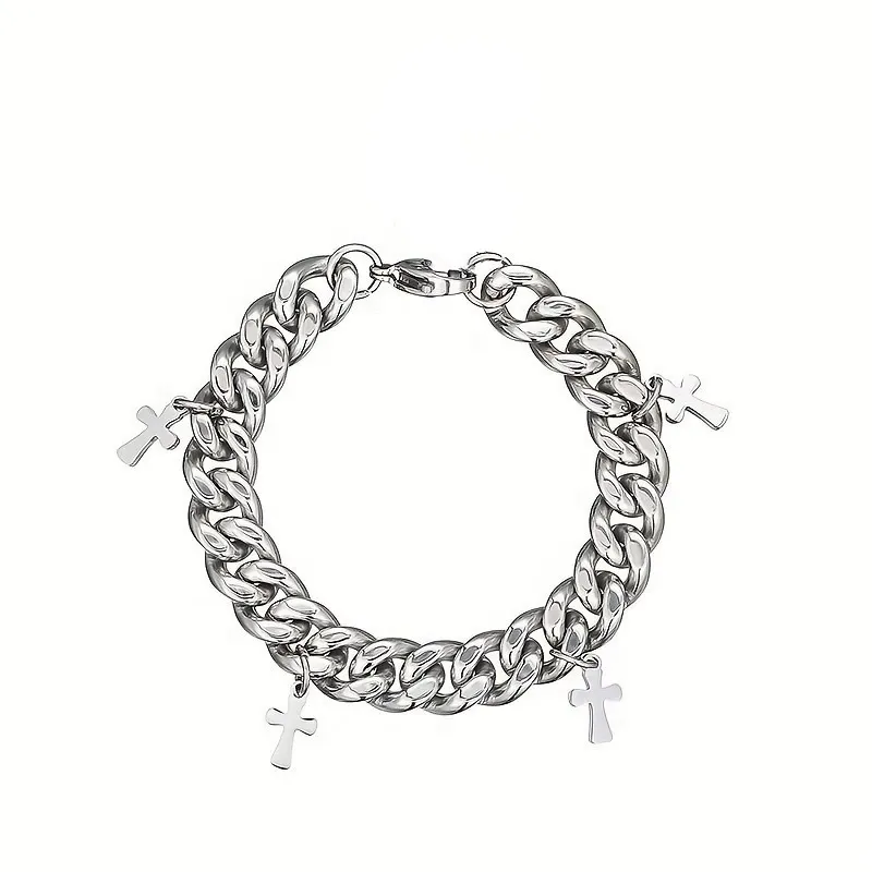 Bracelet personality fashion temperament simple bracelet titanium steel cross bracelet
