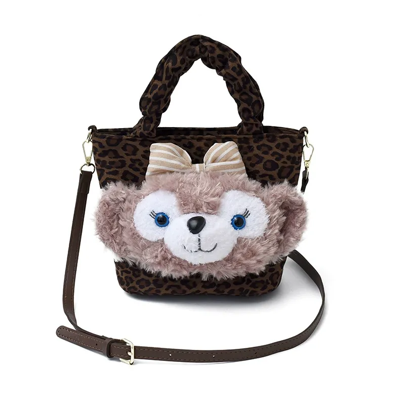 Cute and fashionable cartoon women's bag new style stylish going out shoulder bag plush crossbody handbag
