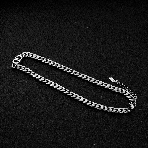 Double D titanium steel necklace for men and women