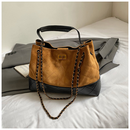 Retro high-end chain bag women's autumn and winter tote bag large capacity high-value fashion underarm bag shoulder bag
