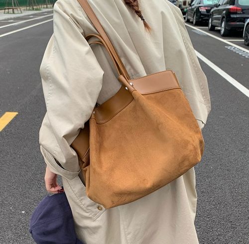 Large capacity casual pleated tote bag women 2025 casual stylish commuting shoulder handbag