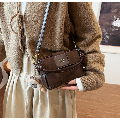 Stitching small square bag women's bag fashion handbag shoulder bag