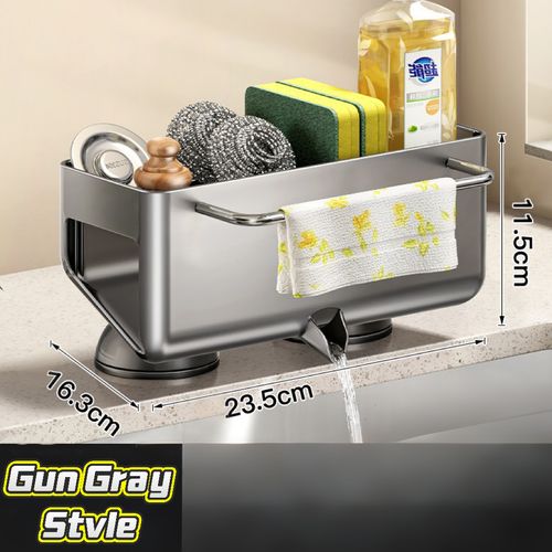 Kitchen Sink Tray Drain Rack Cleaning Supplies Storage Rack