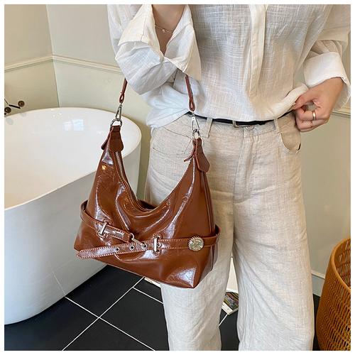 Simple casual tote bag for women, Korean style fashion shoulder bag