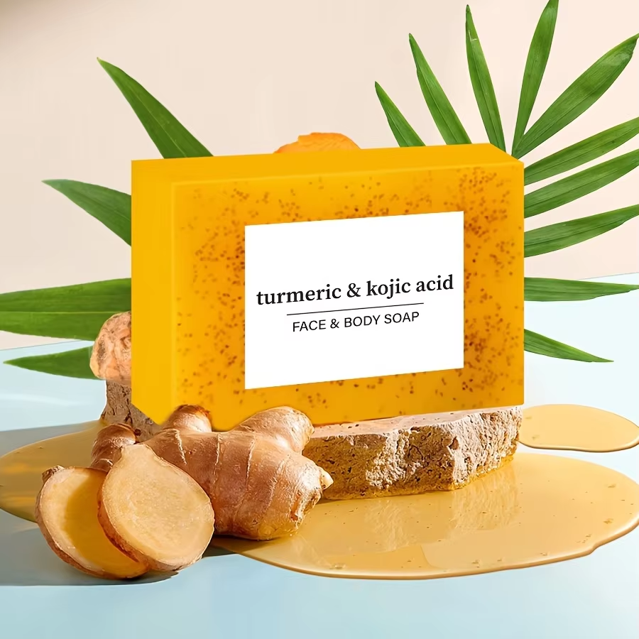 New Product Natural Vegan Turmeric Lemon Soap Anti-Acne Goat Milk Soap Whitening Handmade Oatmeal Facial Bath Bath Soap