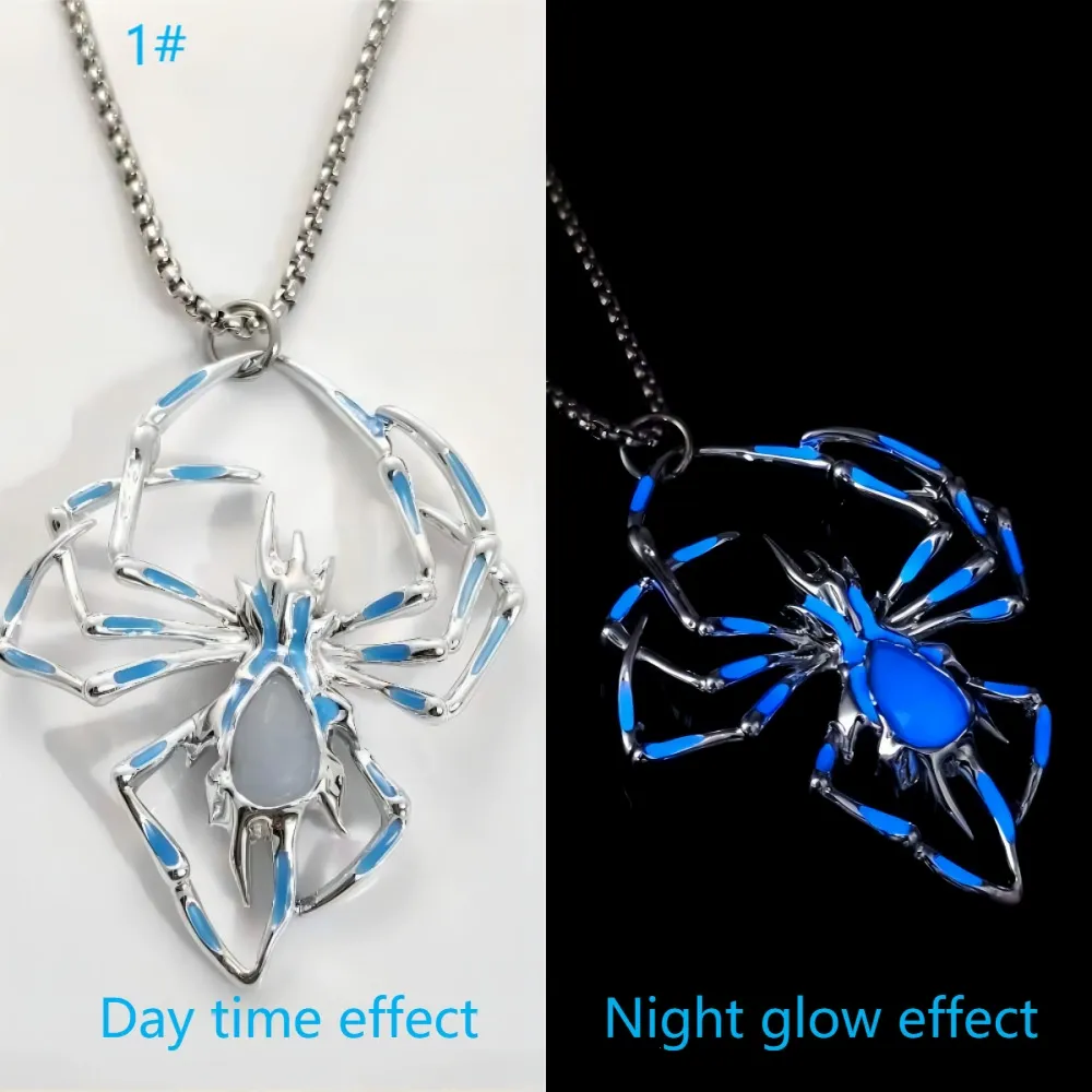 Halloween Creative Luminous Spider Necklace