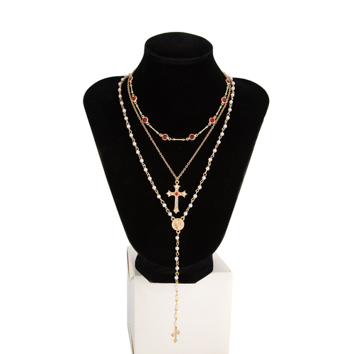 Fashionable metal chain stacking clavicle necklace