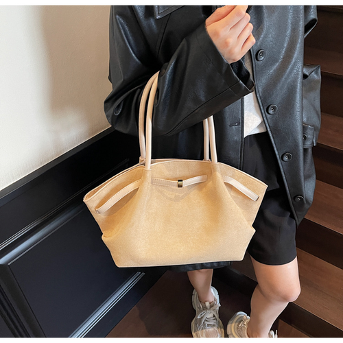Suede bag women's 2025 new autumn and winter shoulder bag fashionable large capacity handbag