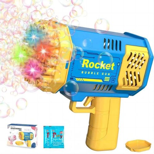 Color Box Kids Bazooka Rocket Bubble Machine Summer Toy Water Gun Gel Blaster Toys for Gifts New Absnew Unisex Style Small Size