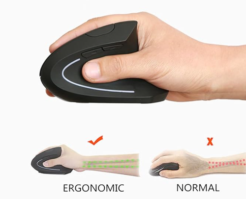 Ergonomic Vertical Wireless Mouse