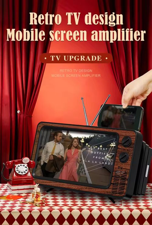 Vintage Retro TV Design Mobile Screen Amplifier - Elevate Your Viewing Experience with Nostalgic Charm