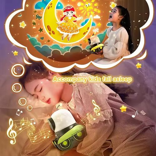 Magical Childhood HD Cartoon Robot Car Projection Lamp - Ignite Kids' Dreamy World with Enchanting Projections, Soothing Melodies & Romantic Color Ambiance