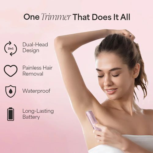 Effortless Beauty Essential: 2-in-1 Painless Waterproof Hair Trimmer for Silky Smooth Skin Everywhere