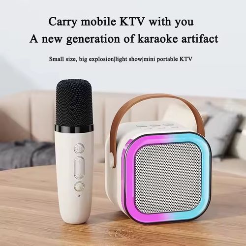 Portable Karaoke Machine with Colorful Dancing Lights - Perfect for Party & On-the-Go Singing