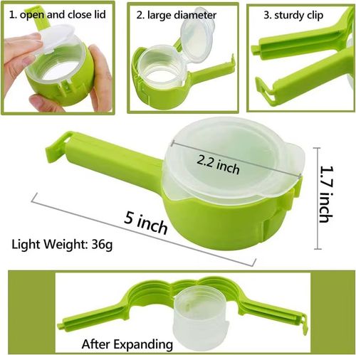 Premium Food Bag Sealing Clips with Pour Spout - Ultimate Freshness & Mess-Free Pouring for Kitchen Essentials