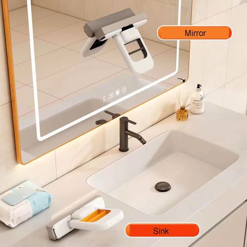 Foldable Mini Mop: Effortless Powerful Cleaning with Hands-Free Squeezing for Kitchen & Bathroom Wonders