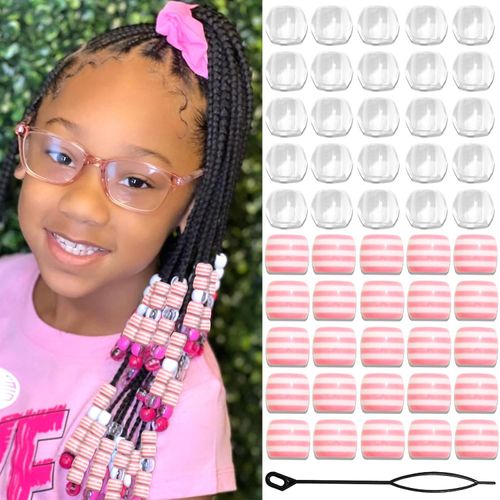 Charming Soft Silicone Hair Beads for Kids – Vibrant, Gentle & Perfect for Braided Hairstyles