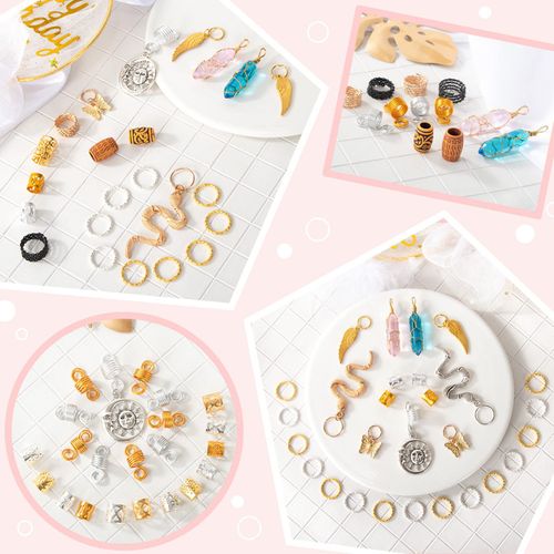 Vibrant Boho Ethnic Dreadlock Jewelry Collection - Enchanting Charms & Beads for Mesmerizing Hair Styling