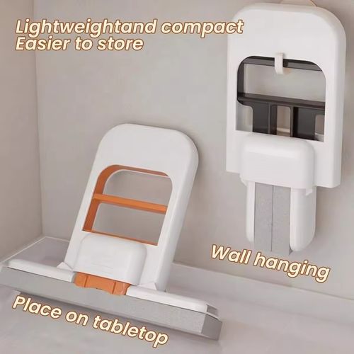 Foldable Mini Mop: Effortless Powerful Cleaning with Hands-Free Squeezing for Kitchen & Bathroom Wonders