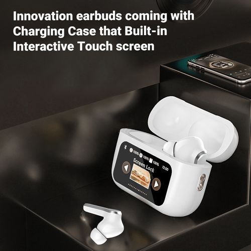 Touch-Screen Case TWS Earbuds with Selfie, ENC & Hi-Fi Sound