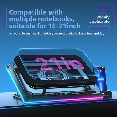 Hurricane Turbine Gaming Laptop Cooler - RGB Glow, Silent Cooling, Universal Compatibility for an Immersive Esports Experience