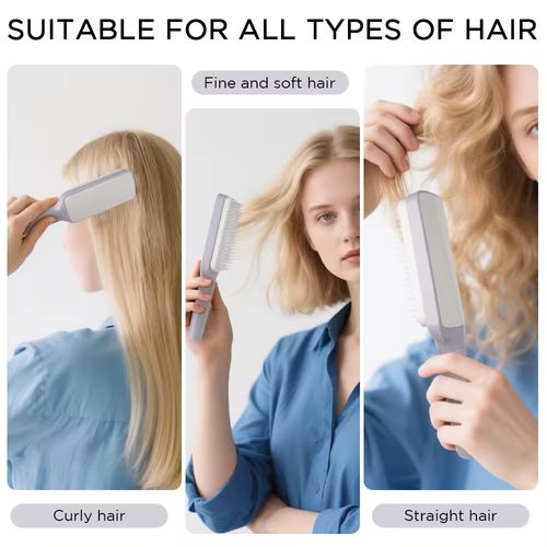 Ultimate Anti - Static Retractable Hair Brush - Effortless Detangling, Scalp - Massaging & Easy Cleaning for All Hair Types