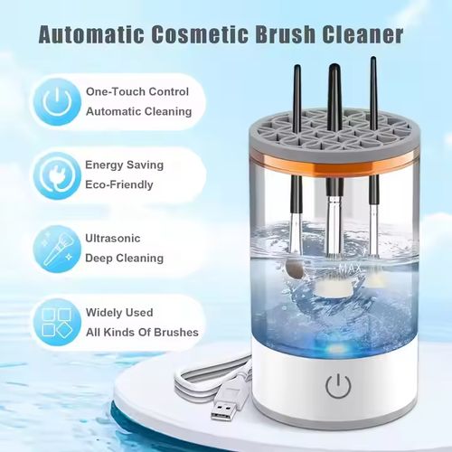 Luxury Automatic Makeup Brush Cleaner - Effortless Deep Cleaning & Hands-Free Convenience for Flawless Beauty Tools