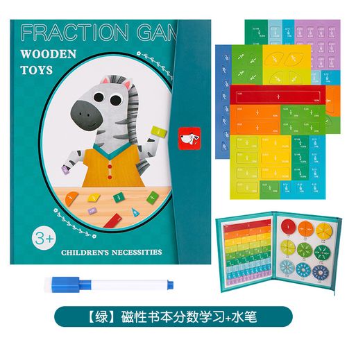 Magnetic Fraction Wooden Toy: A Fun & Engaging Way to Master Fractions, Portable & Interactive Learning Game for Kids