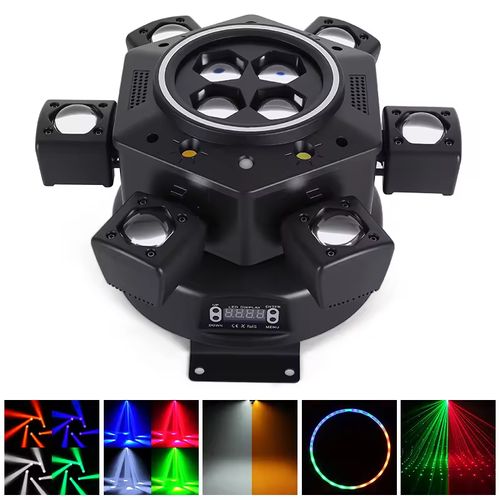 Mesmerizing 360° Six-Head Bee-Eye Beam Stage Light - Elevate Your Performances with Stunning Visuals
