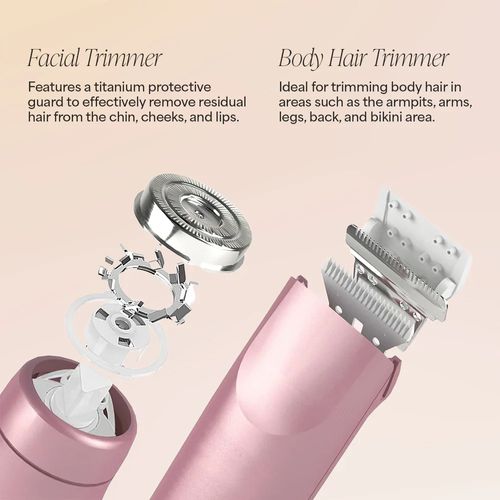 Effortless Beauty Essential: 2-in-1 Painless Waterproof Hair Trimmer for Silky Smooth Skin Everywhere