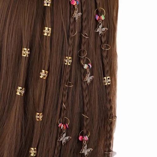 Vibrant Boho Ethnic Dreadlock Jewelry Collection - Enchanting Charms & Beads for Mesmerizing Hair Styling