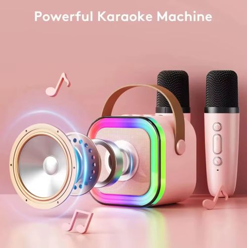 Portable Karaoke Machine with Colorful Dancing Lights - Perfect for Party & On-the-Go Singing