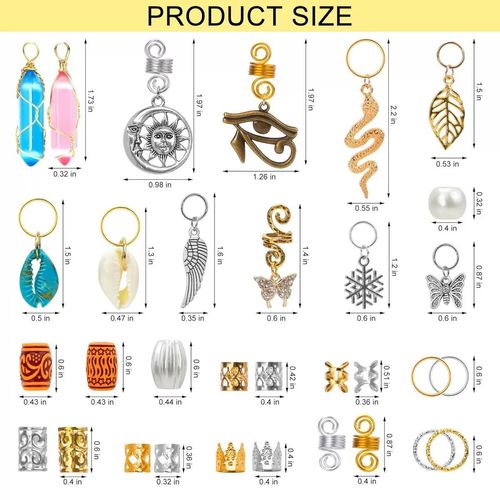 Glittering Fairycore Dreadlock Accessories: Add Sparkling Magic & Enchanting Shine to Your Locks