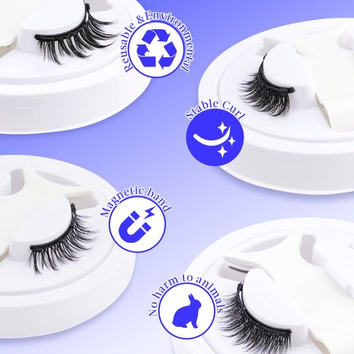 Effortless Glam: No-Glue Magnetic Eyelashes - Luxuriously Natural Curl, Reusable & Instantly Eye-Opening Beauty Magic