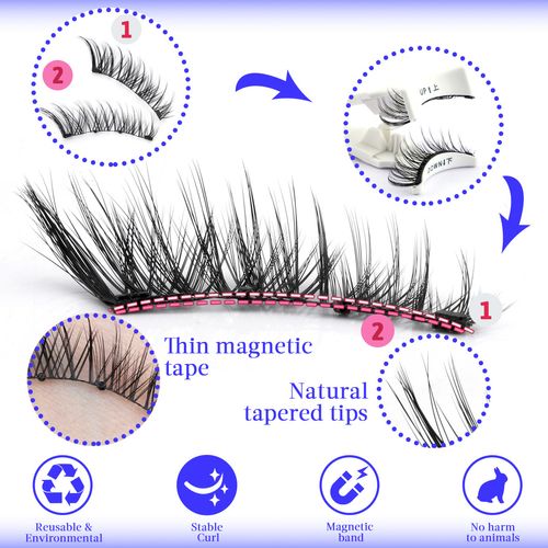 Effortless Glam: No-Glue Magnetic Eyelashes - Luxuriously Natural Curl, Reusable & Instantly Eye-Opening Beauty Magic