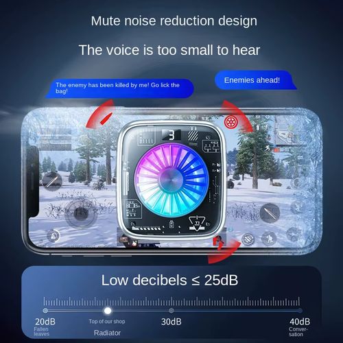 T1 Pro Mobile Phone Cooler - Semiconductor Fast Cooling with RGB Light, Mute Design & Magnetic Clip for Gaming Phones