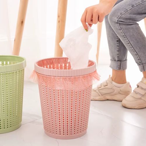 Chic Macaron Colored Innovative Trash Can with Auto Trash Bag Replacement: Stylish, Durable & Ideal for a Spotless Home