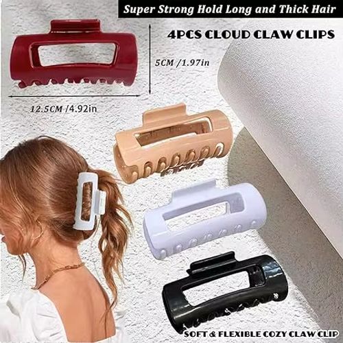 Stylish Soft & Flexible Cloud Claw Clips - Strong Hold for Effortless Chic Hairstyles