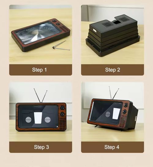 Vintage Retro TV Design Mobile Screen Amplifier - Elevate Your Viewing Experience with Nostalgic Charm