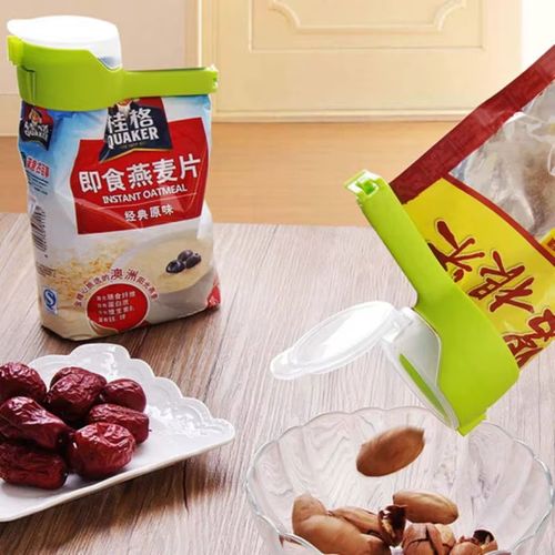 Premium Food Bag Sealing Clips with Pour Spout - Ultimate Freshness & Mess-Free Pouring for Kitchen Essentials